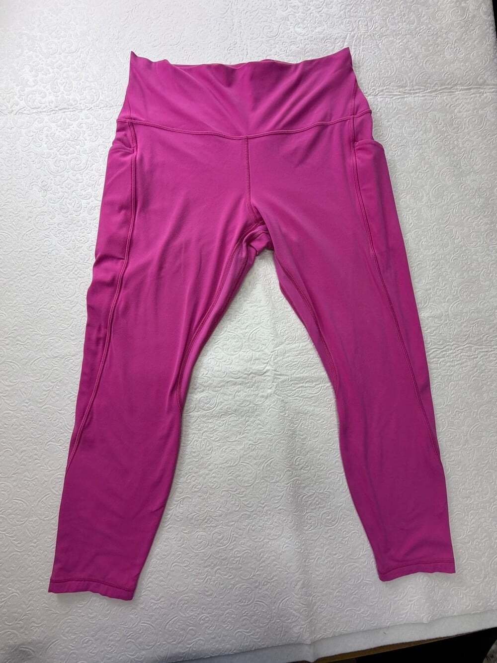 Lululemon Align HR Pant 25" Pocket Double Lined Nulu Size 14 Sonic Pink